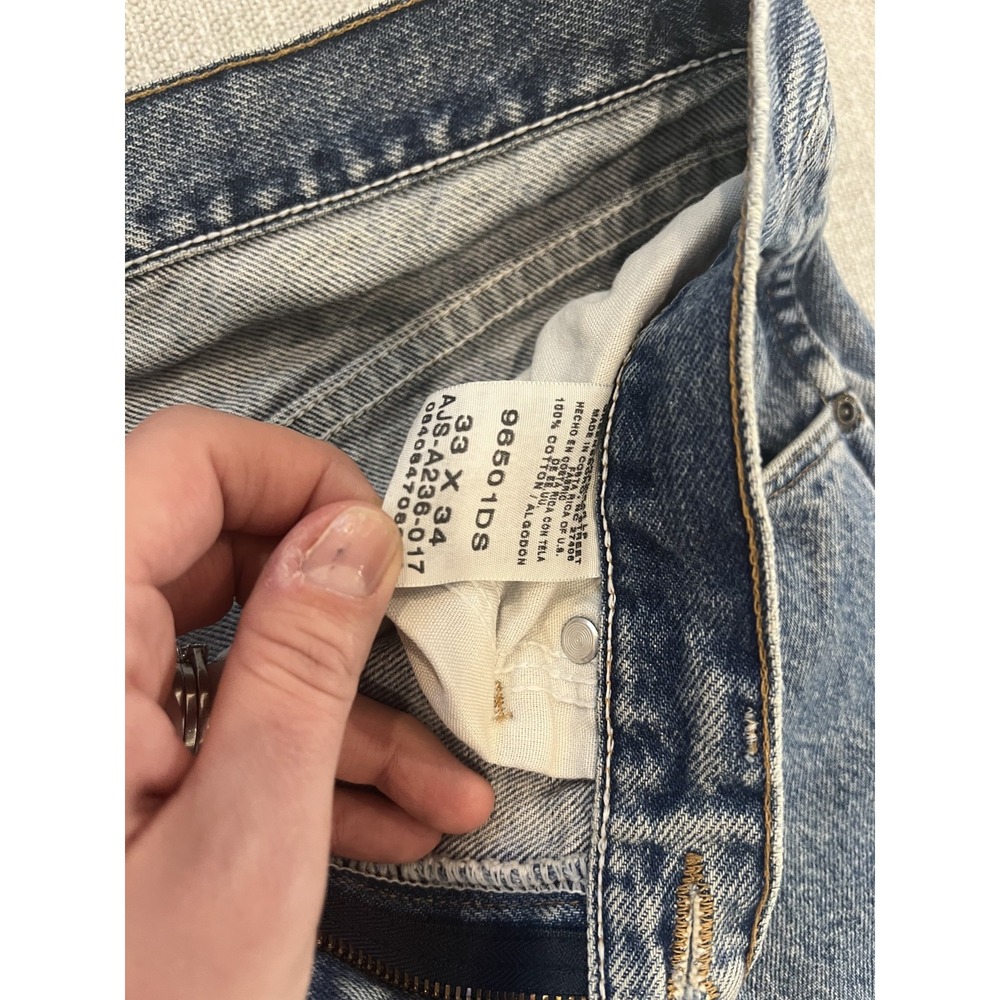 Wrangler Jeans Blue 33W Relaxed Straight Fit 100% Cotton- see measurements - Picture 3 of 5